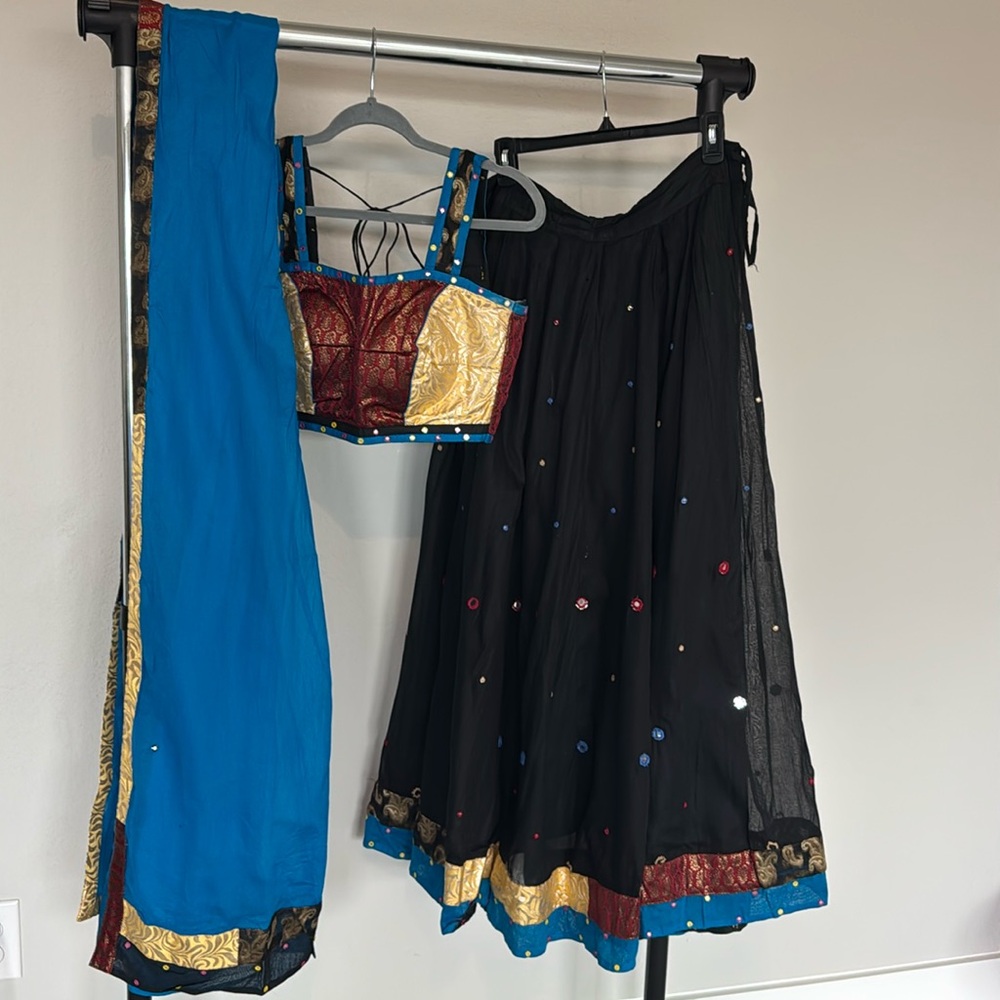 Chaniya choli for garba..Indian clothing black color